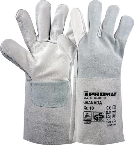 Schweißerhandschuhe Granada Gr.10 grau EN 388/407/12477 6PA