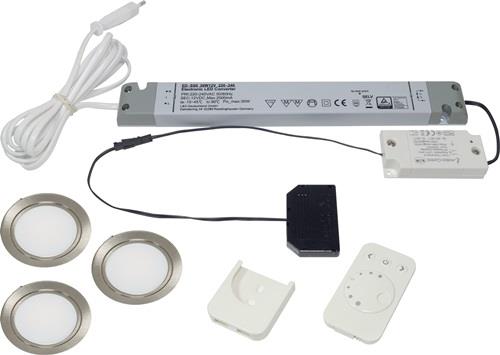 Einbauleuchtenset Chip 58 emotion 12 V 4 W Rahmenfarbe Edelstahloptik LundS