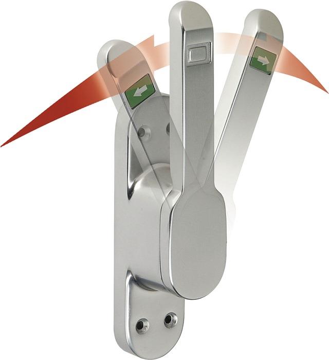 Türtreibriegel VARIO Leichtmetall 30 mm Rundstange 10 mm silber eloxiert