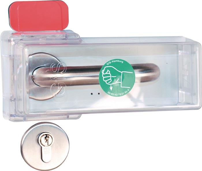 Fluchttürhaube Typ K Sicherung von Türdrückern Macrolon-Kunststoff transparent GFS