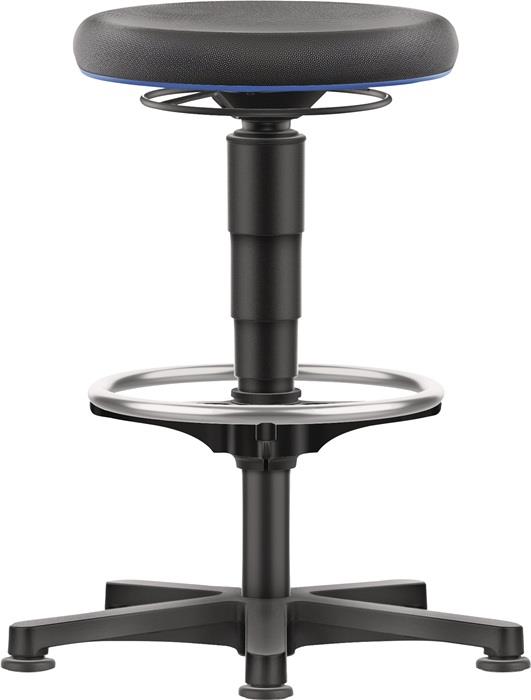 Drehhocker Bodengleiter und Fußring Supertec schwarz Sitzhöhenverstellung 560-830 mm Supertec BIMOS