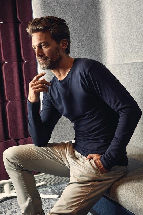 Langarm T Shirt Men’s Premium schwarz L