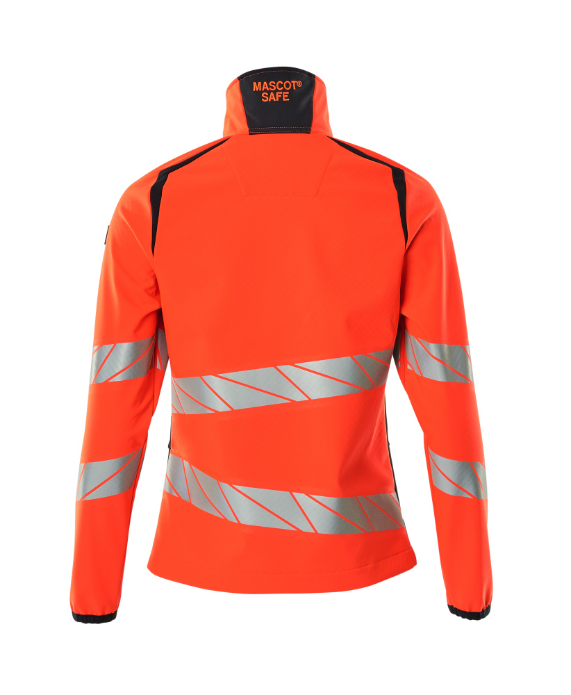 Damen-Passform Softshelljacke ACCELERATE SAFE Hi-vis Rot/Schwarzblau 5XL
