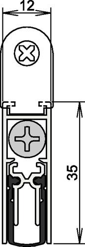Türdichtung Doppeldicht® M-12/35 1-392 1-s.L.1083mm Alu.silberf.HLT ATHMER