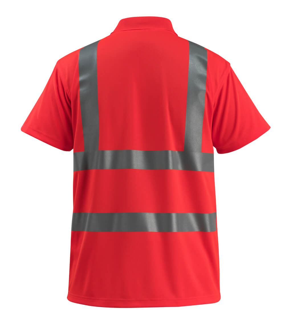 Polo-Shirt SAFE LIGHT Hi-vis Rot L