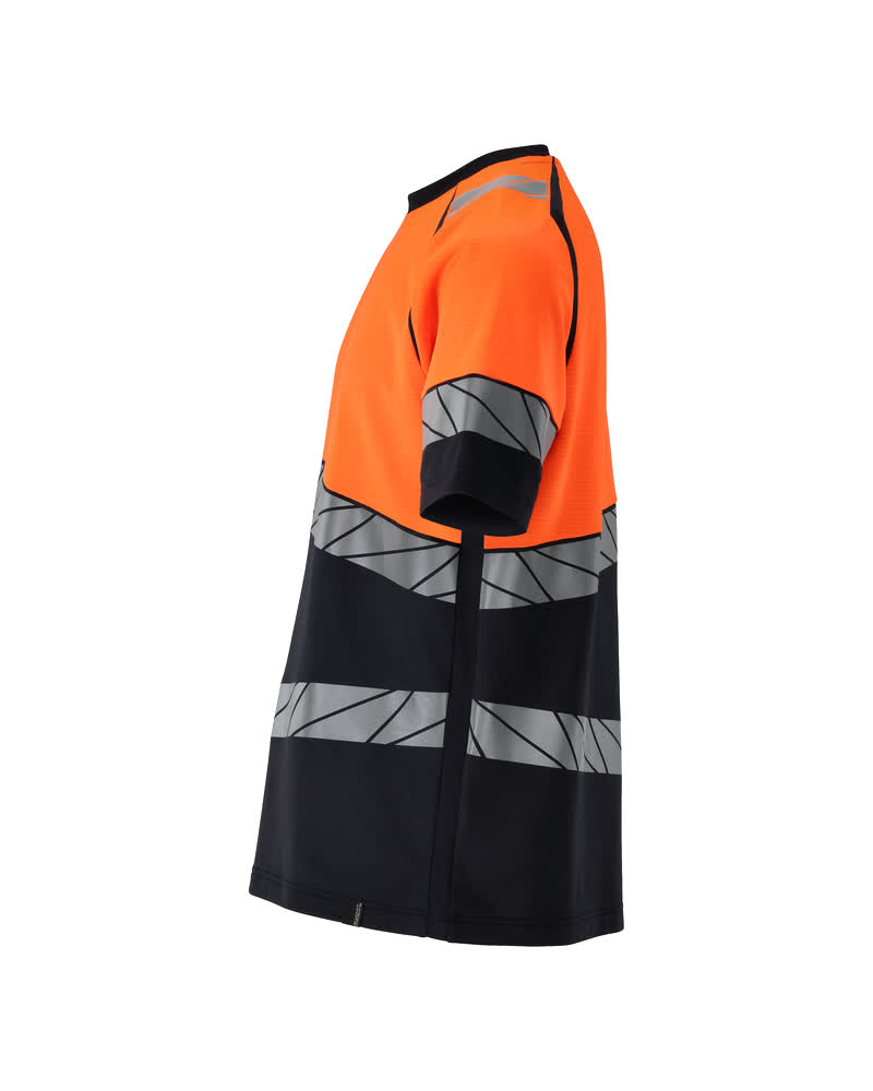 T-Shirt ACCELERATE SAFE Schwarzblau/Hi-vis Orange L