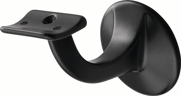 Handlaufträger 3506 Durchmesser Wandplatte 56 mm gewölbte Auflage kunststoffbeschichtet schwarz