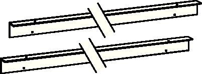 Sturzfutterwinkelset passend für Gleitschiene G SR/BG weiß 9016