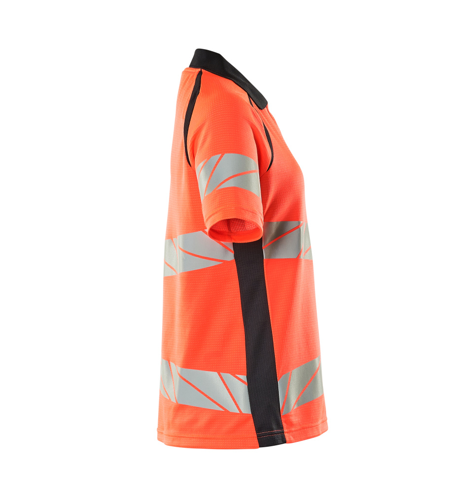 Damen-Passform Polo-Shirt ACCELERATE SAFE Hi-vis Rot/Schwarzblau L  ONE