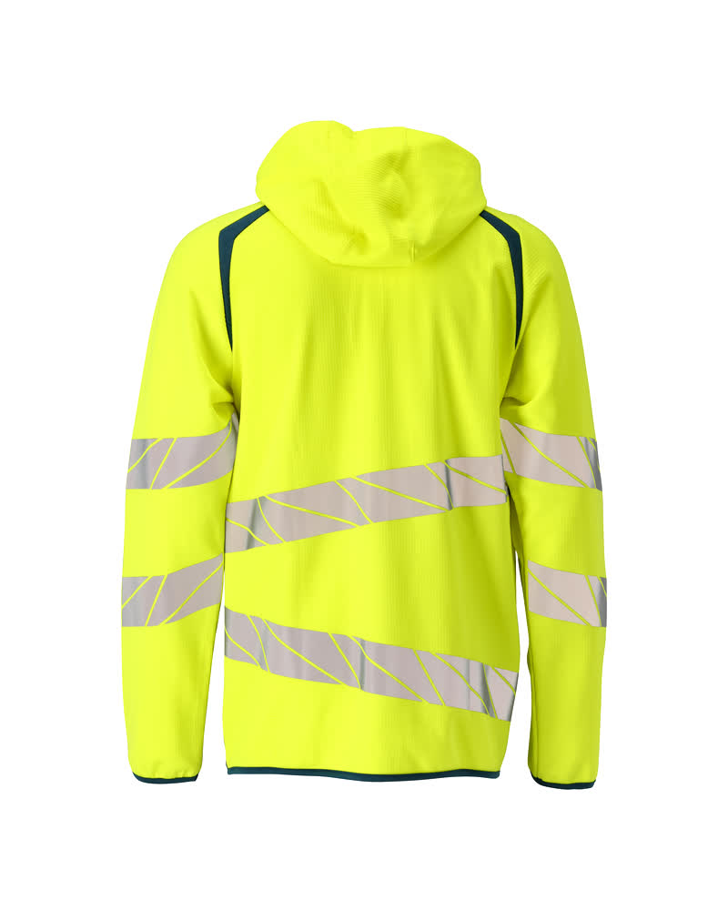 Kapuzenpullover mit Reißverschluss ACCELERATE SAFE Hi-vis Gelb/Dunkelpetroleum XS