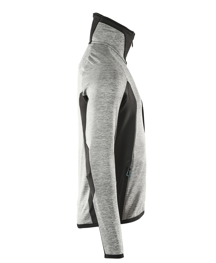 Fleecejacke ADVANCED Grau-meliert/Schwarz S