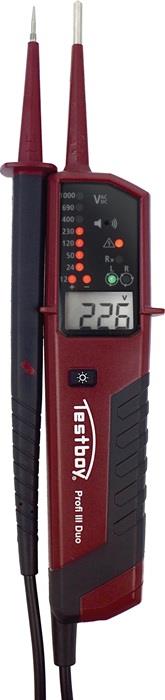 Spannungs-/Durchgangsprüfer PROFI III DUO 6-1000 V AC/6-1500 V DC CAT IV 1000 V TESTBOY