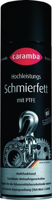 Hochleistungs Schmierfett mit PTFE hellbraun NSF H2 500 ml Spraydose CARAMBA