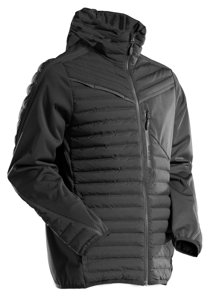 Thermojacke mit Kapuze CUSTOMIZED Schwarz L