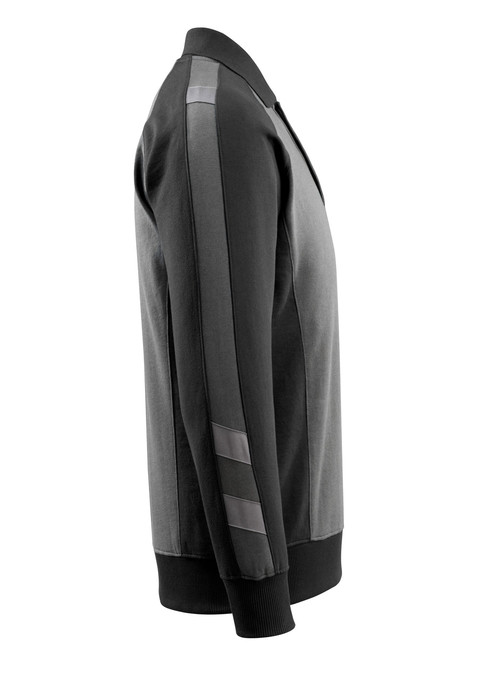 Polo-Sweatshirt UNIQUE Dunkelanthrazit/Schwarz L