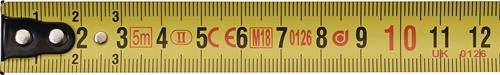 Taschenrollbandmaß L.3m B.16mm mm/cm EG II Ku.CR TECWERK