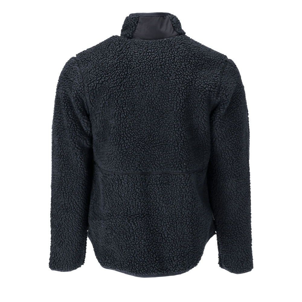 Faserpelz Jacke mit Reißverschluss CUSTOMIZED Schwarzblau XL