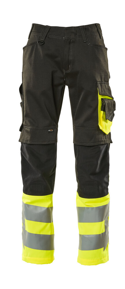 Hose mit Knietaschen SAFE SUPREME Schwarz/Hi-vis Gelb 82C48
