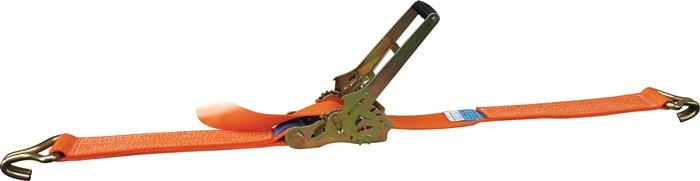 Zurrgurt DIN EN 12195 2 Getriebezugratsche + Spitzhaken LC U 5000 daN 6 m