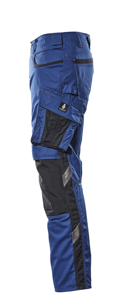 Hose mit Knietaschen UNIQUE Kornblau/Schwarzblau 82C44