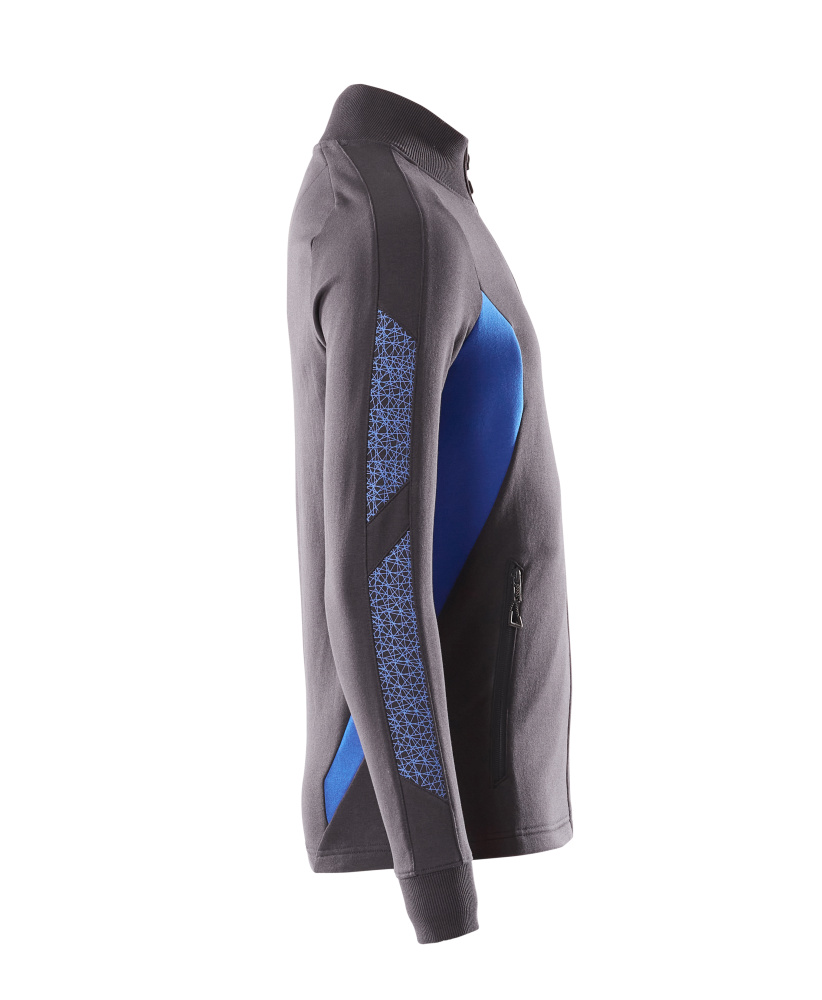Sweatshirt mit Reißverschluss ACCELERATE Schwarzblau/Azurblau 3XLONE