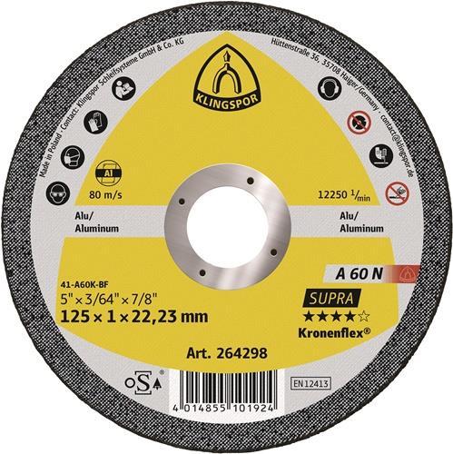 Trennscheibe A 60N Supra D115x1mm ger.Alu.Bohr.22,23mm KLINGSPOR