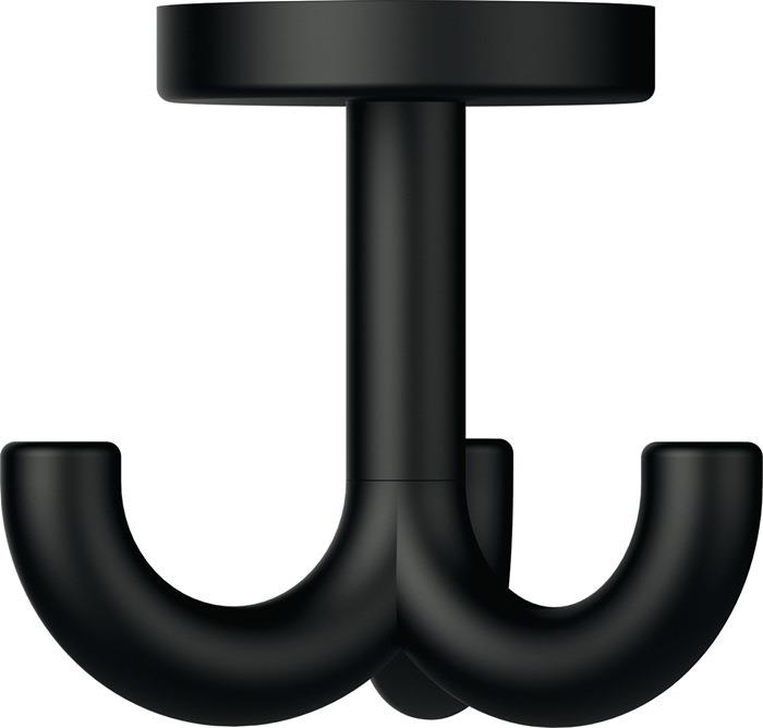 Handtuchhaken 477 drehbar Höhe 70 mm Breite 75 mm Länge 75 mm 90 tiefschwarz