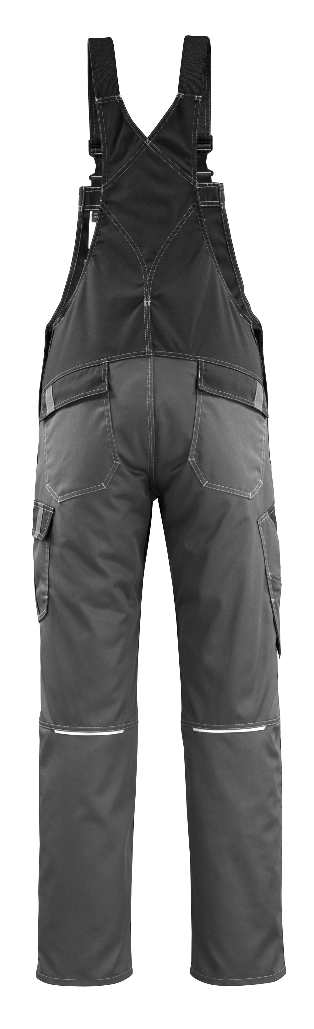 Latzhose mit Knietaschen LIGHT Dunkelanthrazit/Schwarz 76C48