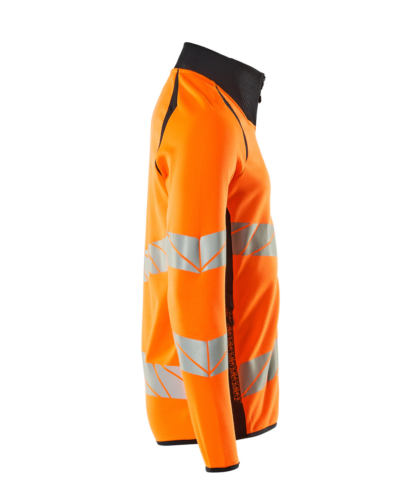 Sweatshirt mit Reißverschluss ACCELERATE SAFE Hi-vis Orange/Schwarzblau 4XL
