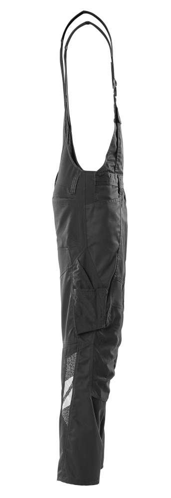 Latzhose mit Knietaschen ACCELERATE Schwarz 82C44