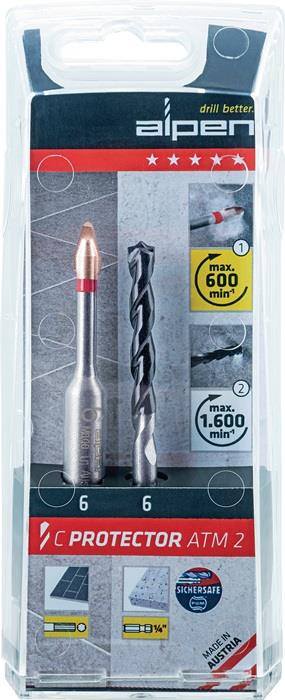 Feinsteinzeugfliesenbohrerset C PROTECTOR 2 St./Set 10 mm