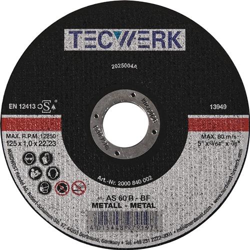 Trennscheibe D115x1,6mm ger.STA Bohr.22,23mm TECWERK