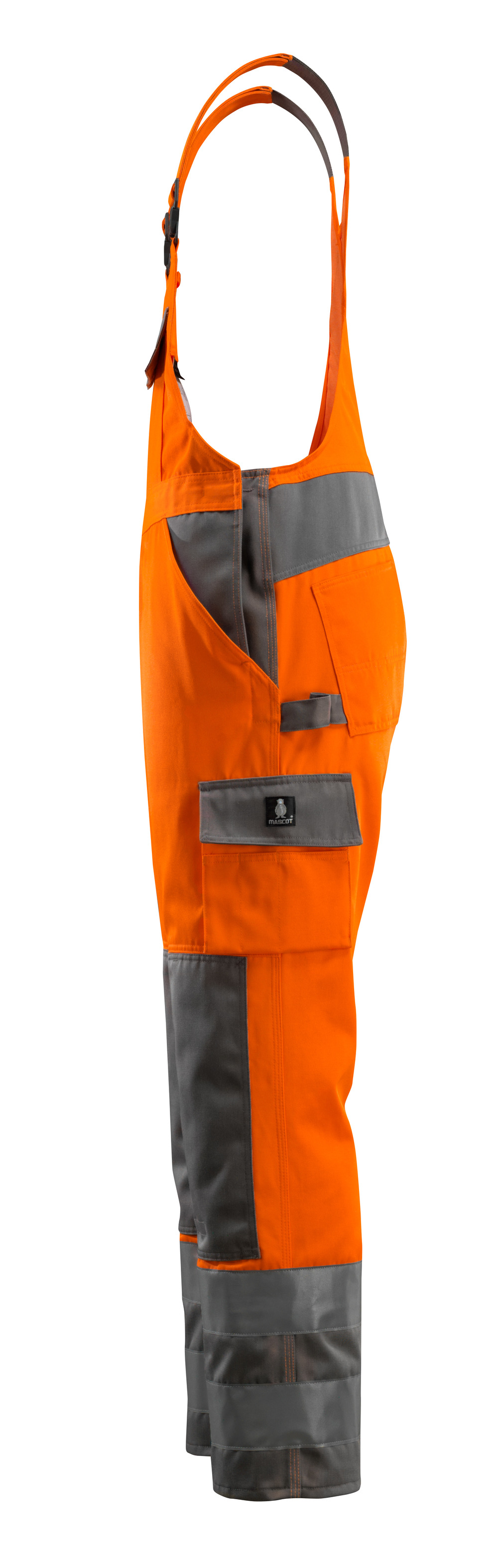 Latzhose mit Knietaschen SAFE COMPETE Hi-vis Orange/Anthrazit 76C48