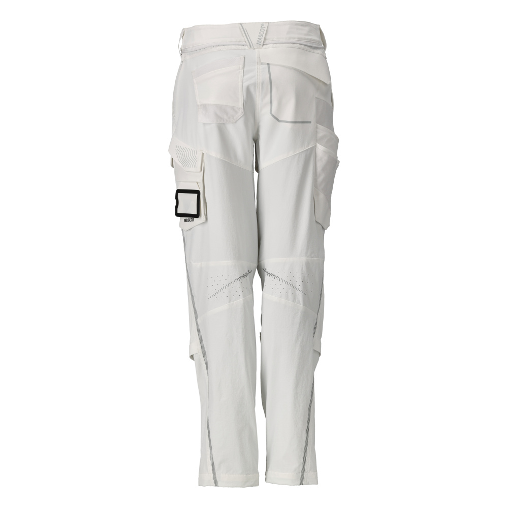 Damen-Passform DIAMOND Hose mit Knietaschen, Maler CUSTOMIZED Weiß 76C48