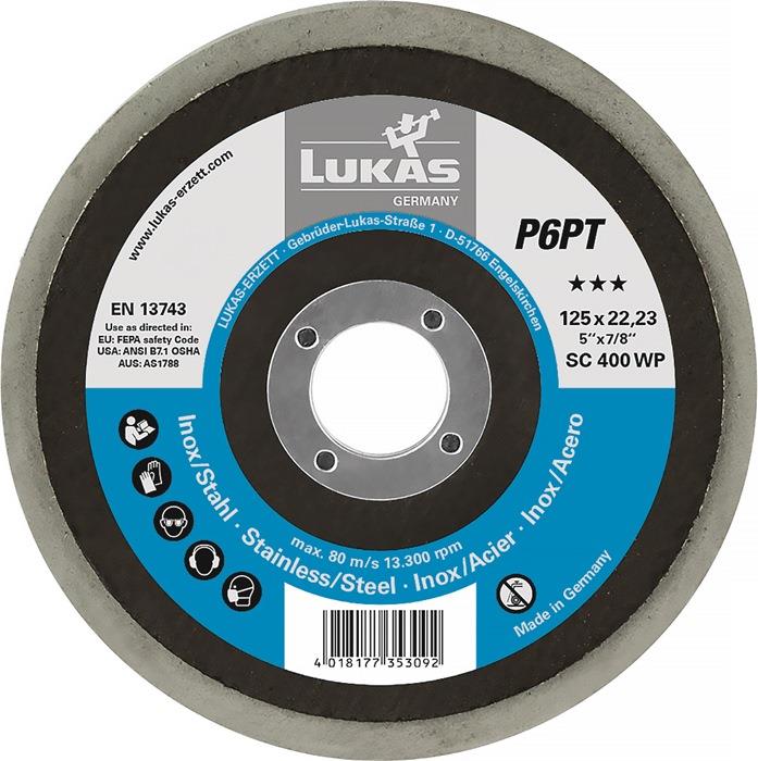 Polierteller P6PT Ø 125 mm BohrungsØ 22,23 mm P 150 medium