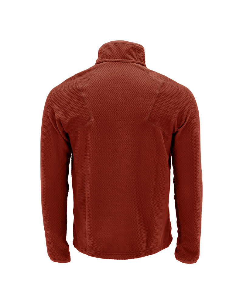 Microfleece Pullover mit kurzem Reißverschluss CUSTOMIZED Herbstrot XS