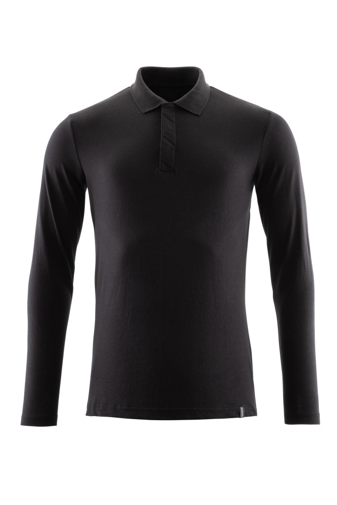 Polo-Shirt, Langarm CROSSOVER Vollschwarz 2XLONE