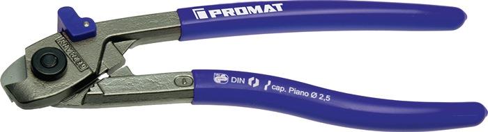 Drahtseilschere Länge 190 mm poliert Kunststoffbeschichtung PROMAT