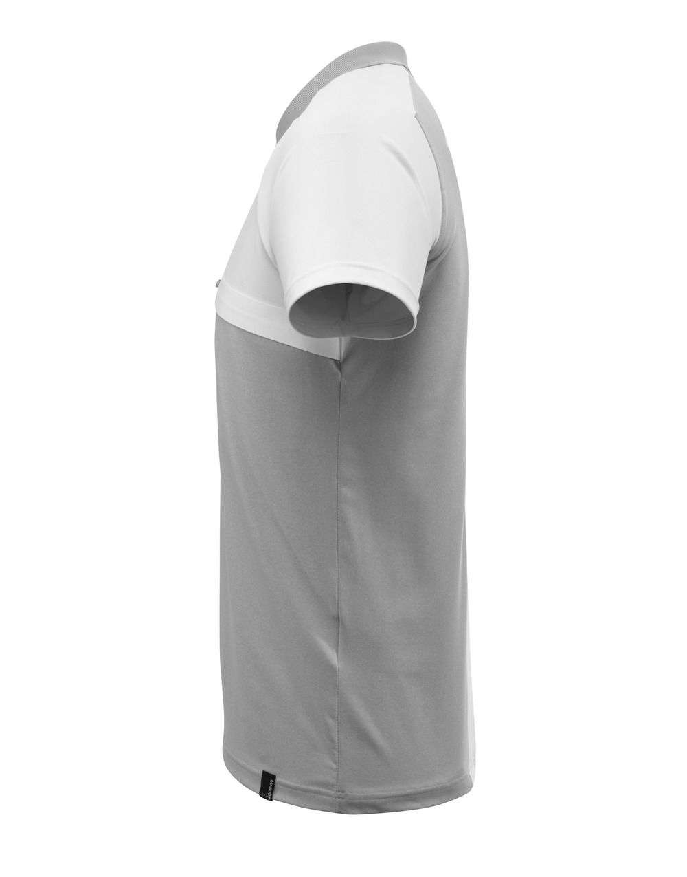 Polo-Shirt mit Brusttasche ADVANCED Grau-meliert/Weiss 2XL