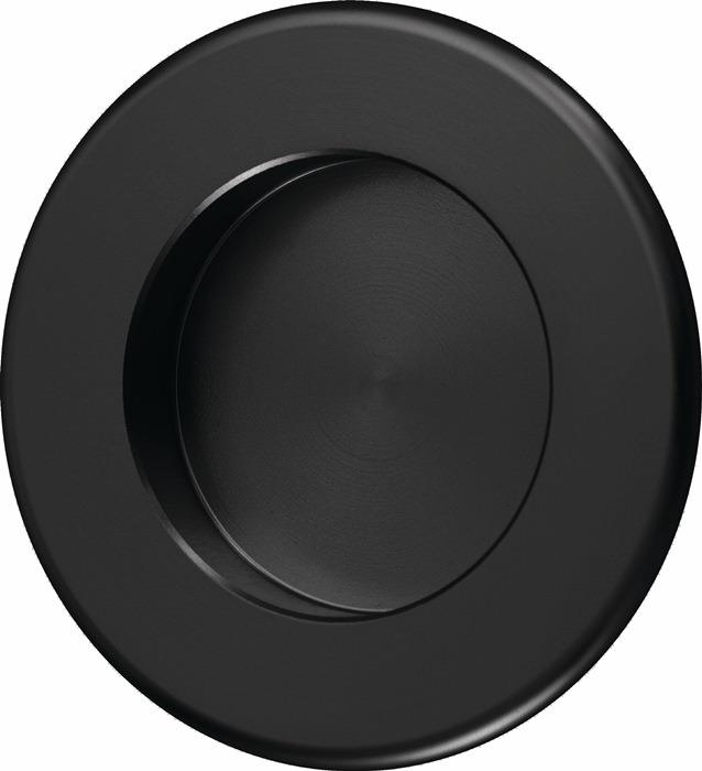 Muschelgriff 4554 schwarz pulverbeschichtet 35 mm 52 mm 7 mm F1 52 mm 7 mm