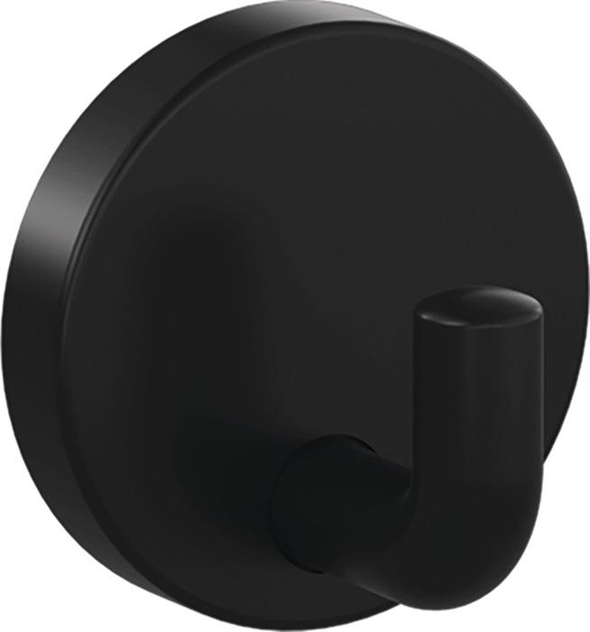 Einzelhaken 477.90B010 einfach Ausladung 45 mm Ø 50 mm 90 tiefschwarz matt
