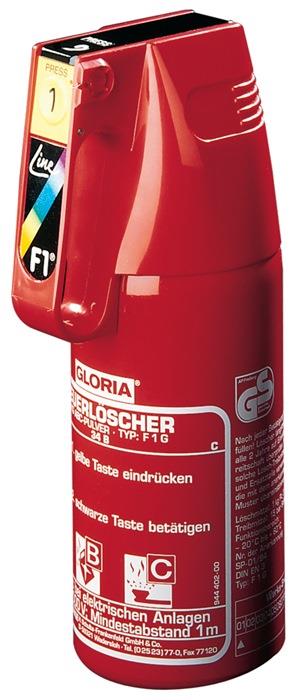 KFZPulverfeuerlöscher 1 kg ohne Manometer, mit Halter 8 A 34 B 2