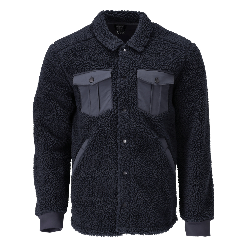 Faserpelz Hemd CUSTOMIZED Schwarzblau XL