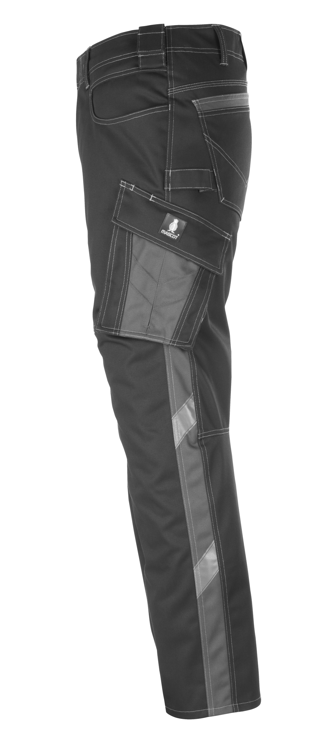 Hose mit Schenkeltaschen UNIQUE Schwarz/Dunkelanthrazit 82C50