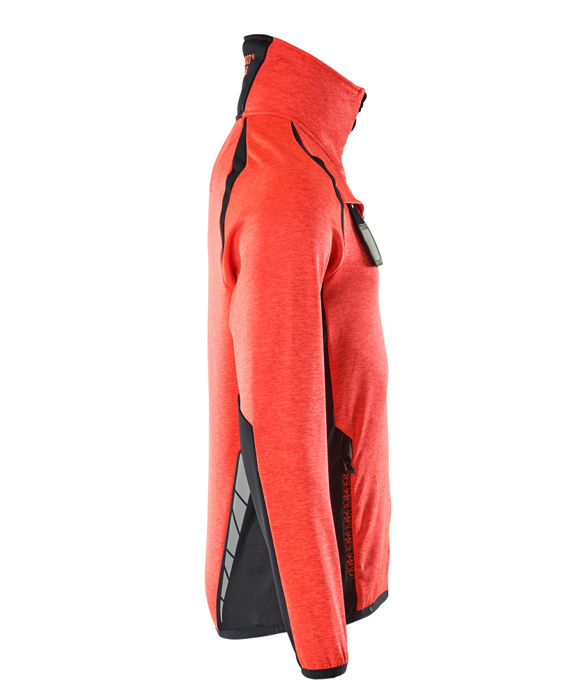 Fleecejacke ACCELERATE SAFE Hi-vis Rot/Schwarzblau L