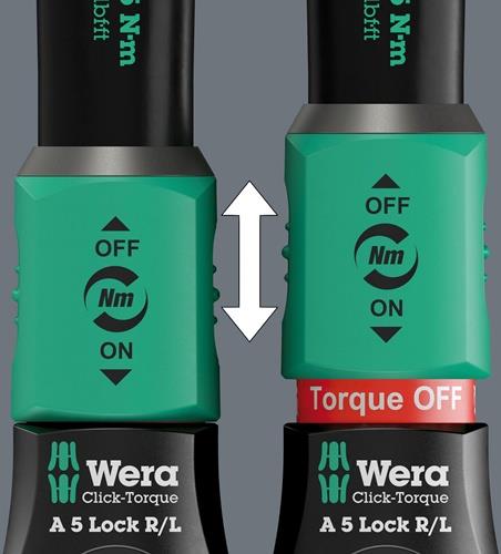 Drehmomentschlüssel Click-Torque Lock A 5 R/L 1/4 Zoll 2,5-25 Nm WERA
