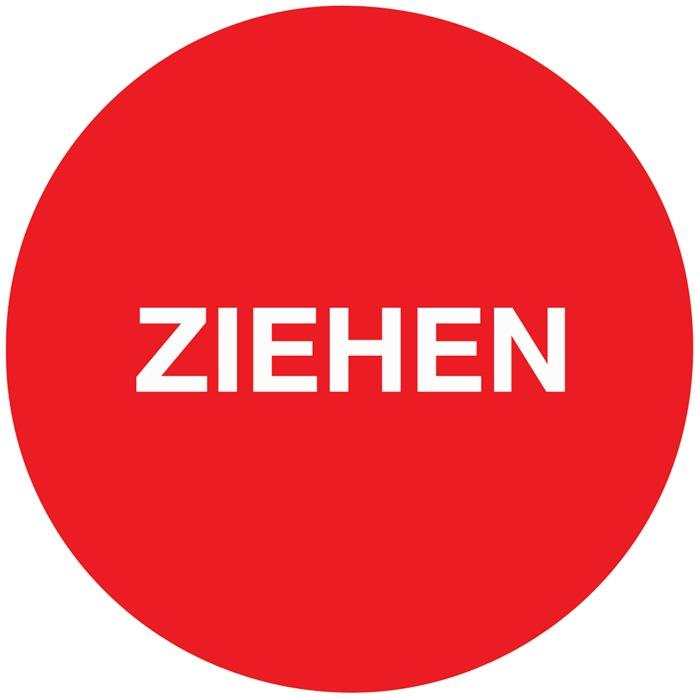 Türaufkleber Ø 50 mmLxB Ziehen Folie selbstklebend