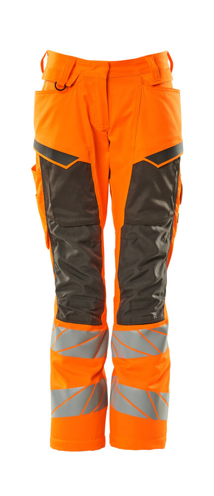 Damen-Passform DIAMOND Hose mit Knietaschen ACCELERATE SAFE Hi-vis Orange/Dunkelanthrazit 82C50