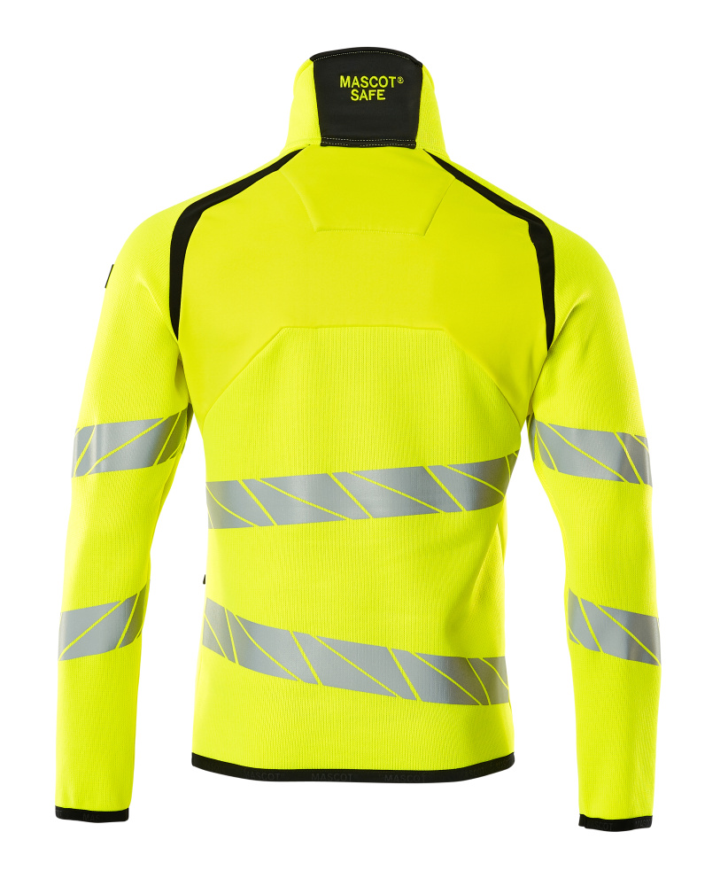 Strickpullover mit kurzem Reißverschluss ACCELERATE SAFE Hi-vis Gelb/Schwarz 5XL