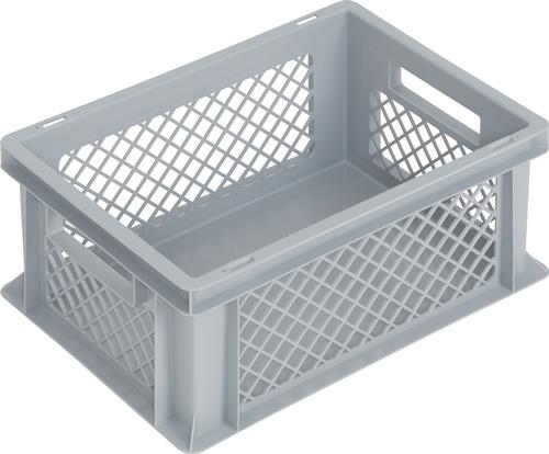 Transportbehälter L400xB300xH170mm grau PP Durchfassgr.Seitenwände durchbrochen